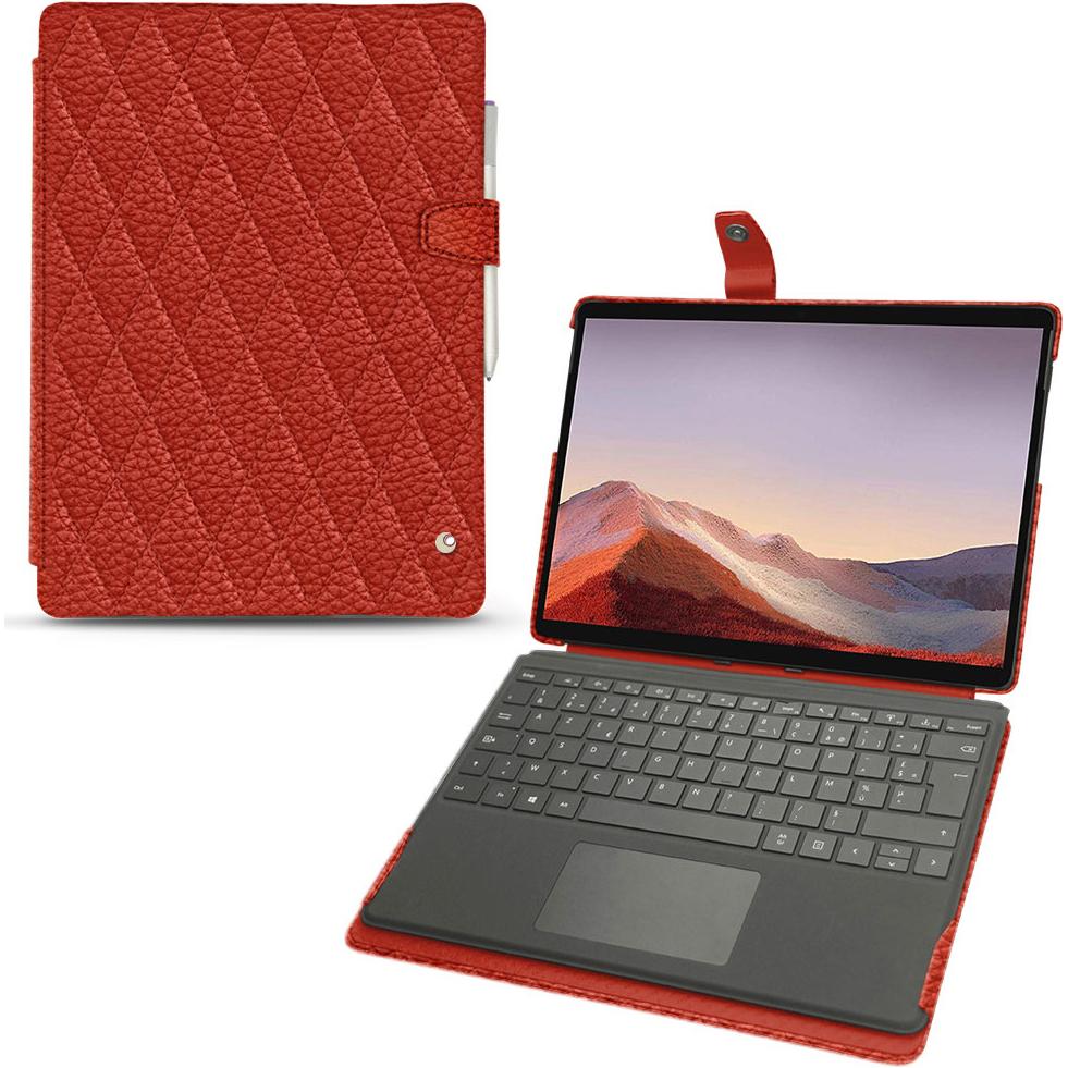 Noreve Lederschutzhülle (Microsoft Surface Pro X), Tablet Hülle, Orange