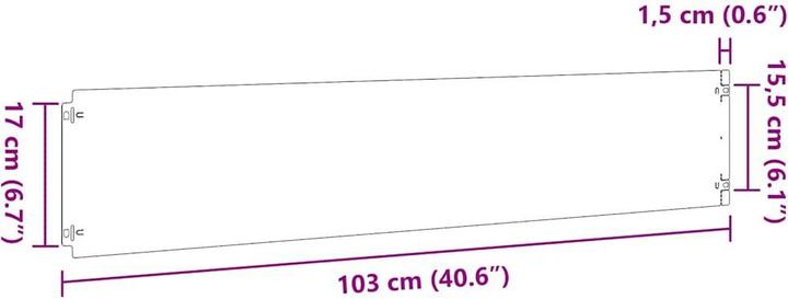 Produktbild vidaXL Rasenkante (103 cm)
