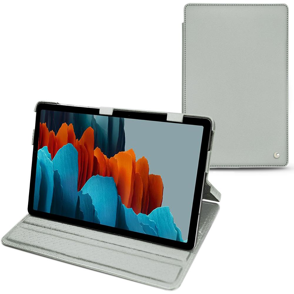 Noreve Lederschutzhülle horizontal (Galaxy Tab S7+), Tablet Hülle, Grau