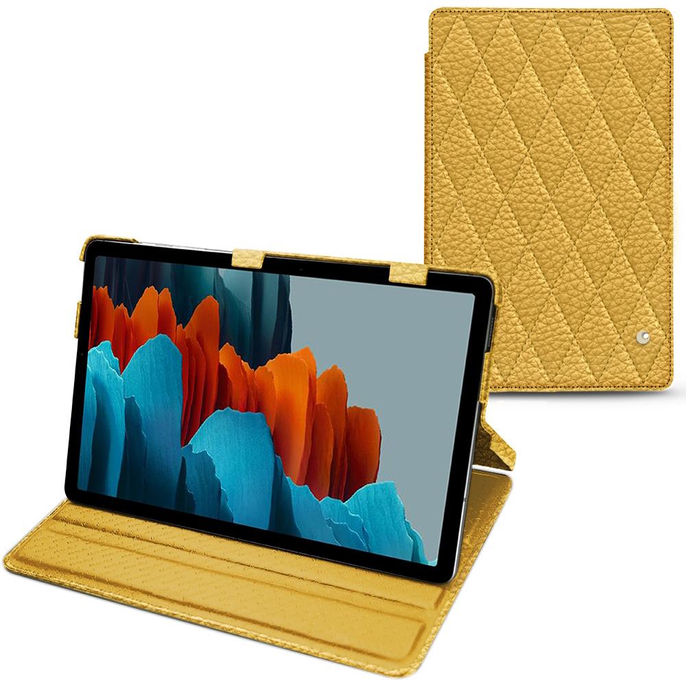 Noreve Lederschutzhülle horizontal (Galaxy Tab S7+), Tablet Hülle, Orange