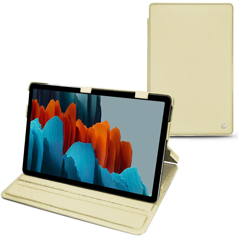 Noreve Lederschutzhülle horizontal (Galaxy Tab S7+), Tablet Hülle, Beige