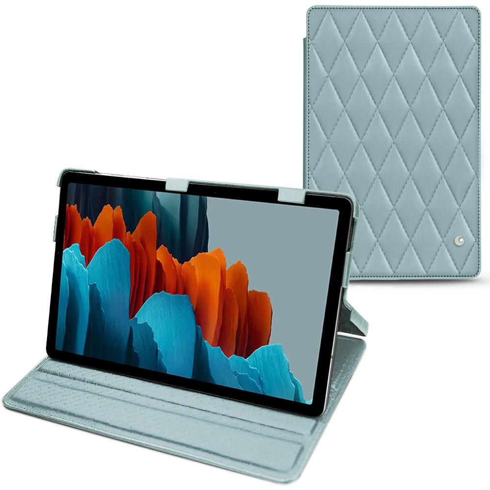 Noreve Lederschutzhülle horizontal (Galaxy Tab S7+), Tablet Hülle, Blau