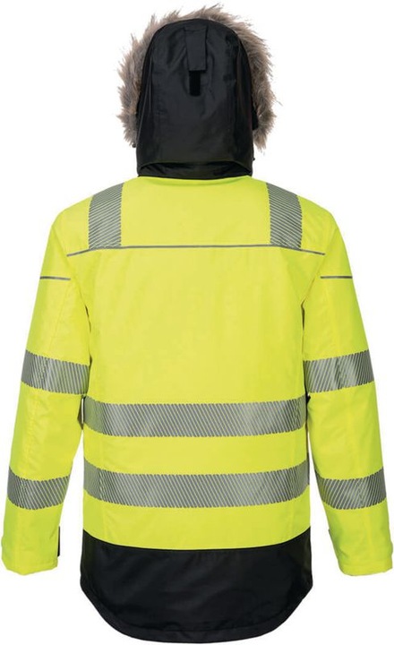 Actual product image Portwest Hi-vis winter parka PW369 yellow/black (4XL)
