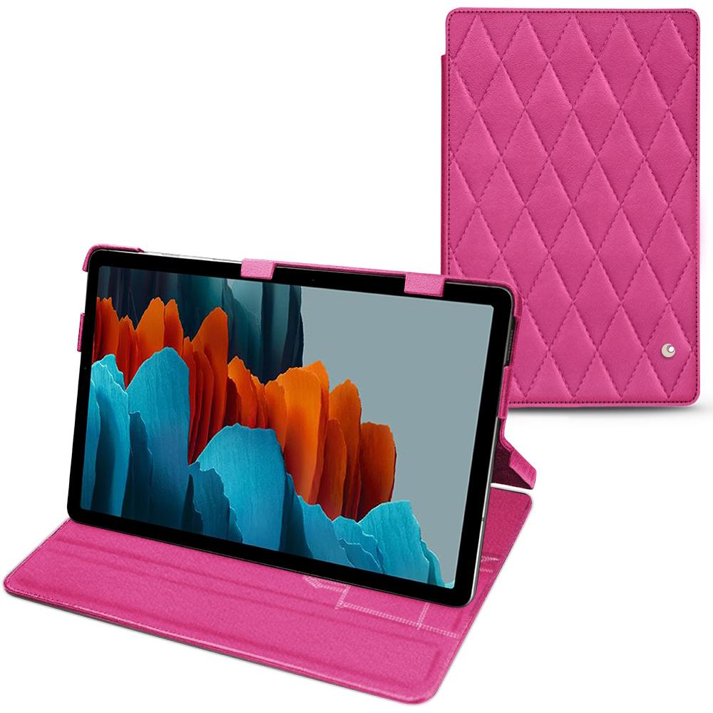 Noreve Lederschutzhülle horizontal (Galaxy Tab S7+), Tablet Hülle, Rosa