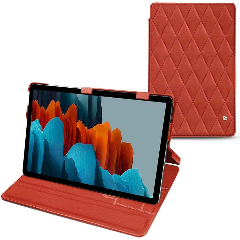 Noreve Lederschutzhülle horizontal (Galaxy Tab S7+), Tablet Hülle, Orange