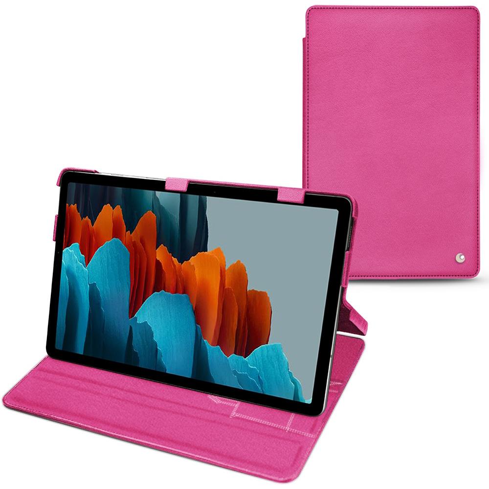 Noreve Lederschutzhülle horizontal (Galaxy Tab S7+), Tablet Hülle, Rosa