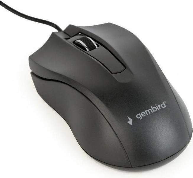 Actual product image Gembird MUS-3B-02 Mouse Ambidextrous USB Type-A Optical 1000 DPI (Cable)