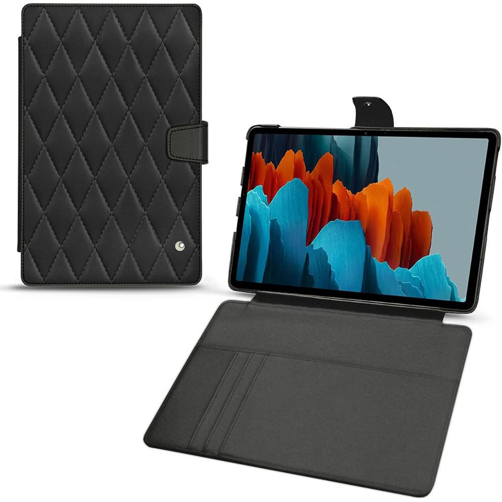 Noreve Lederschutzhülle Wallet (Galaxy Tab S7+), Tablet Hülle, Schwarz