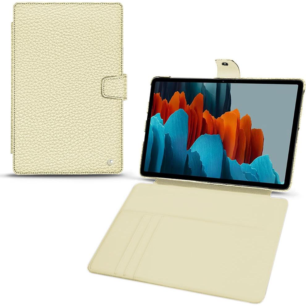 Thumbnail - Noreve Lederschutzhülle Wallet (Galaxy Tab S7+), Tablet Hülle, Weiss