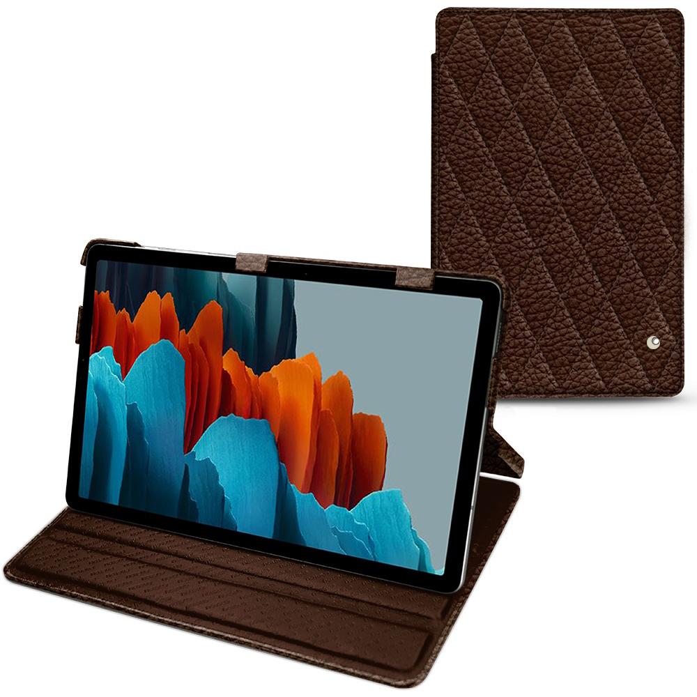 Noreve Lederschutzhülle horizontal (Galaxy Tab S7), Tablet Hülle, Braun