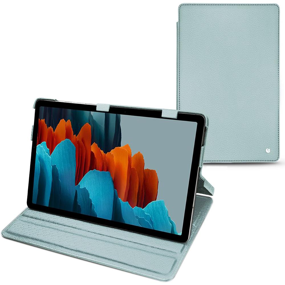 Noreve Lederschutzhülle horizontal (Galaxy Tab S7+), Tablet Hülle, Blau