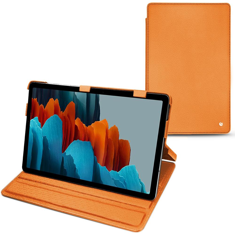 Noreve Lederschutzhülle horizontal (Galaxy Tab S7+), Tablet Hülle, Orange