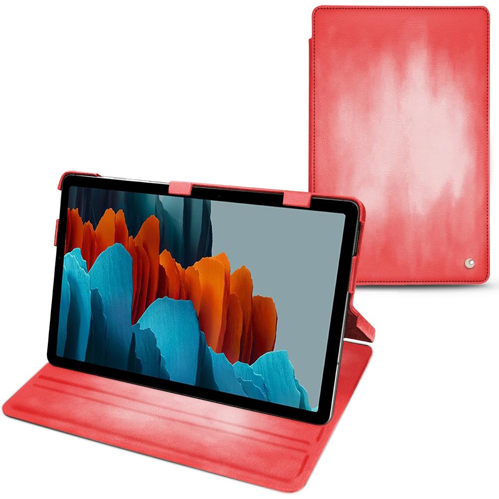 Thumbnail - Noreve Lederschutzhülle horizontal (Galaxy Tab S7+), Tablet Hülle, Rosa