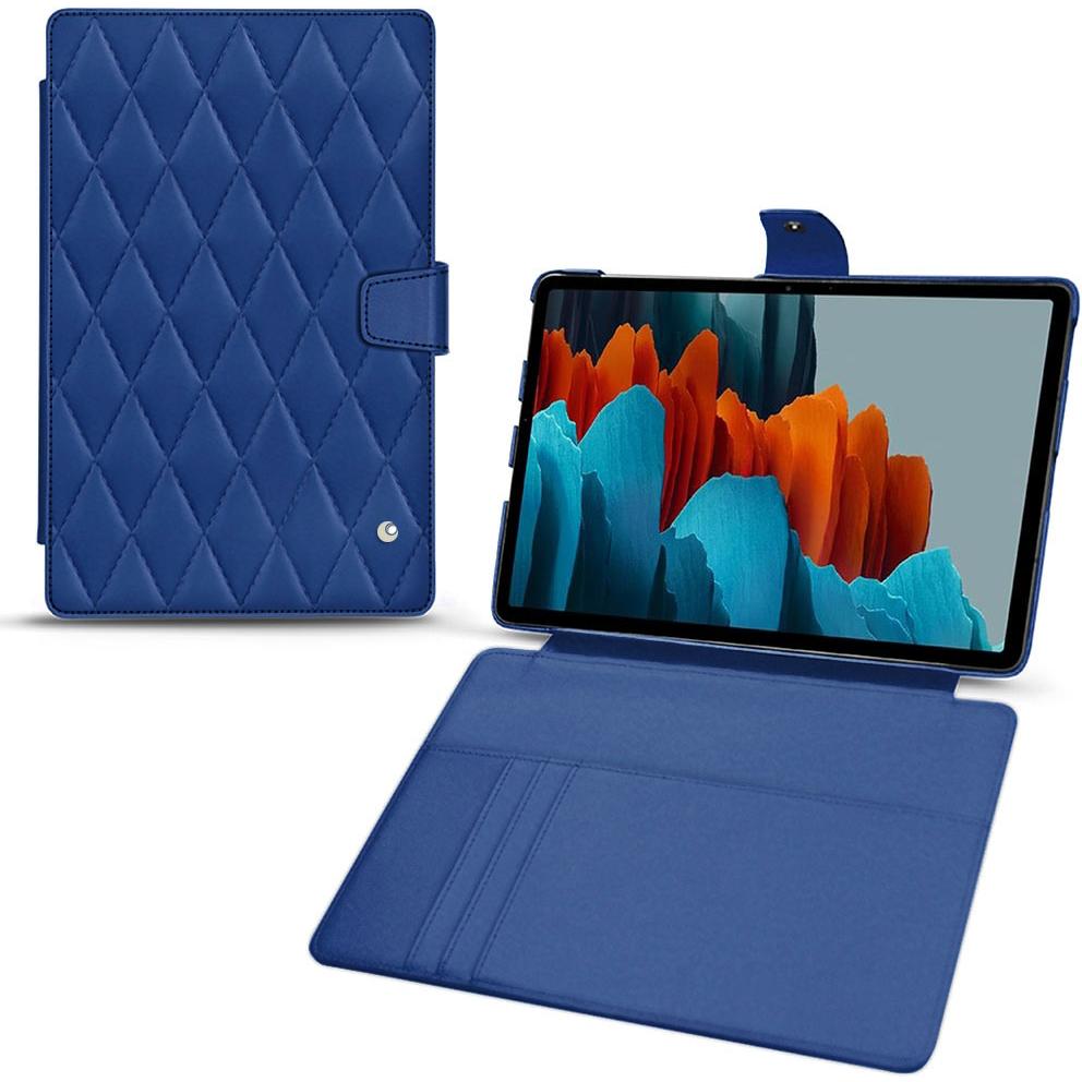 Noreve Lederschutzhülle Wallet (Galaxy Tab S7), Tablet Hülle, Blau