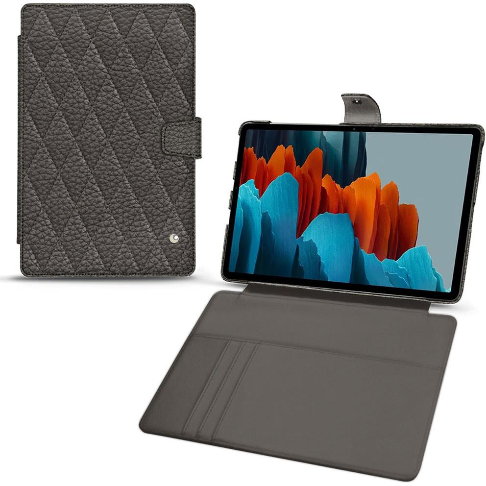 Noreve Lederschutzhülle Wallet (Galaxy Tab S7), Tablet Hülle, Grau