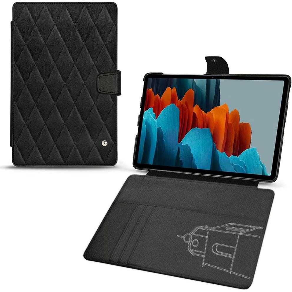 Noreve Lederschutzhülle Wallet (Galaxy Tab S7), Tablet Hülle, Schwarz