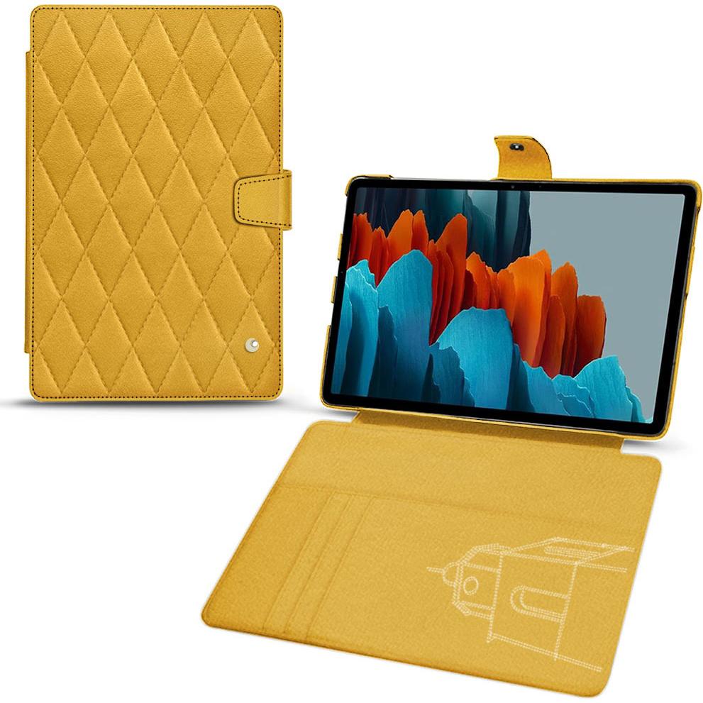 Noreve Lederschutzhülle Wallet (Galaxy Tab S7), Tablet Hülle, Orange