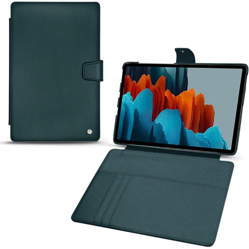 Noreve Lederschutzhülle Wallet (Galaxy Tab S7), Tablet Hülle, Blau