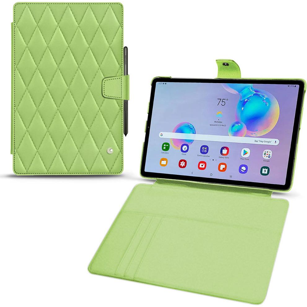 Noreve Lederschutzhülle Wallet (Galaxy Tab S6 Lite), Tablet Hülle, Grün