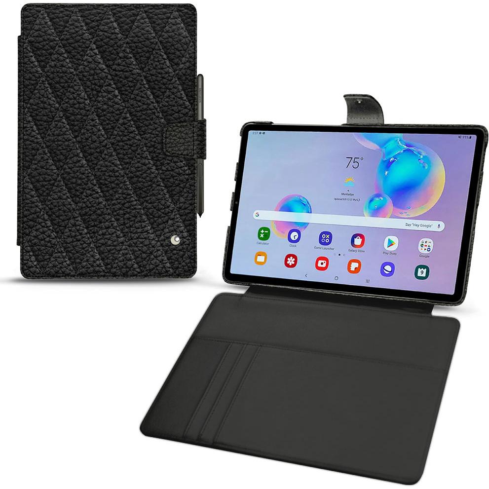 Noreve Lederschutzhülle Wallet (Galaxy Tab S6 Lite), Tablet Hülle, Schwarz