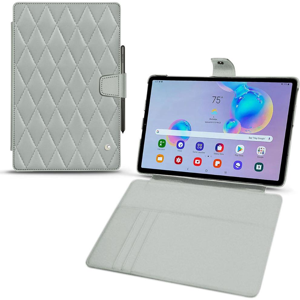 Noreve Lederschutzhülle Wallet (Galaxy Tab S6 Lite), Tablet Hülle, Grau