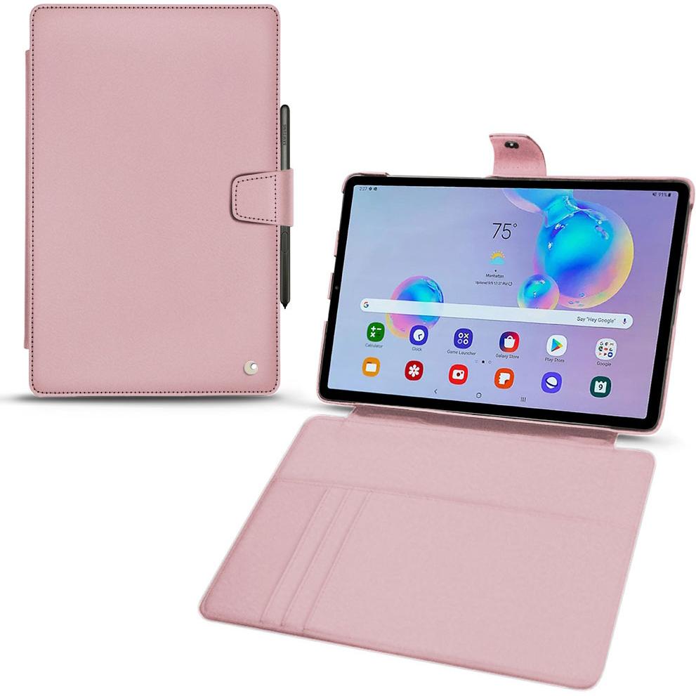 Noreve Lederschutzhülle Wallet (Galaxy Tab S6 Lite), Tablet Hülle, Rosa