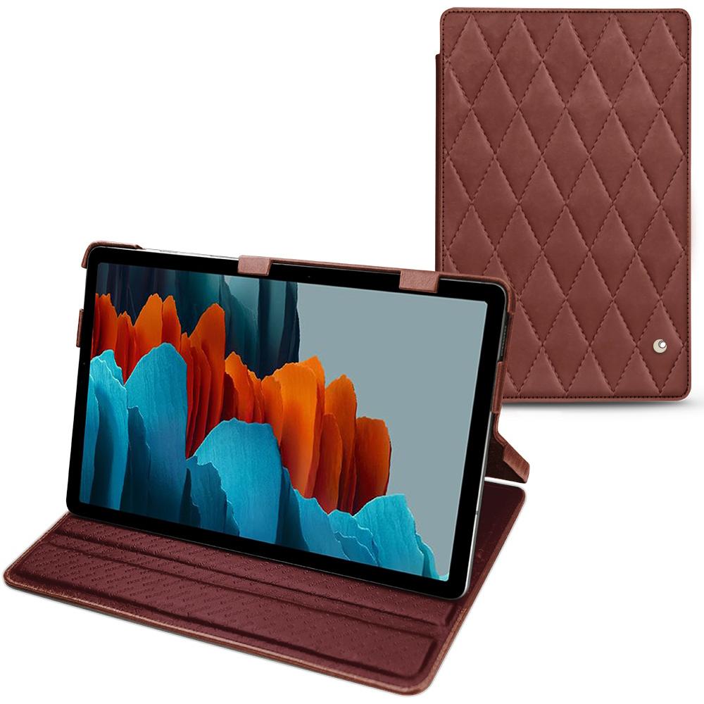 Thumbnail - Noreve Lederschutzhülle horizontal (Galaxy Tab S7), Tablet Hülle, Rot