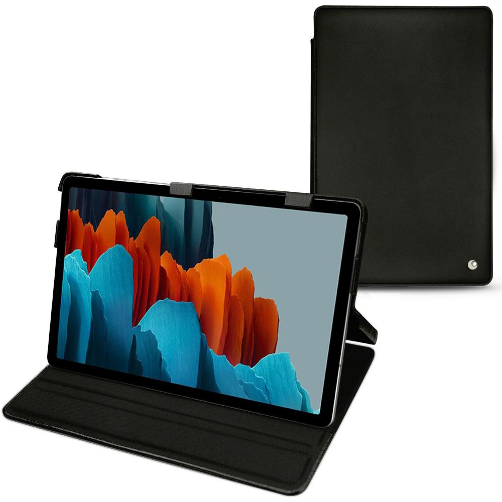 Noreve Lederschutzhülle horizontal (Galaxy Tab S7), Tablet Hülle, Schwarz