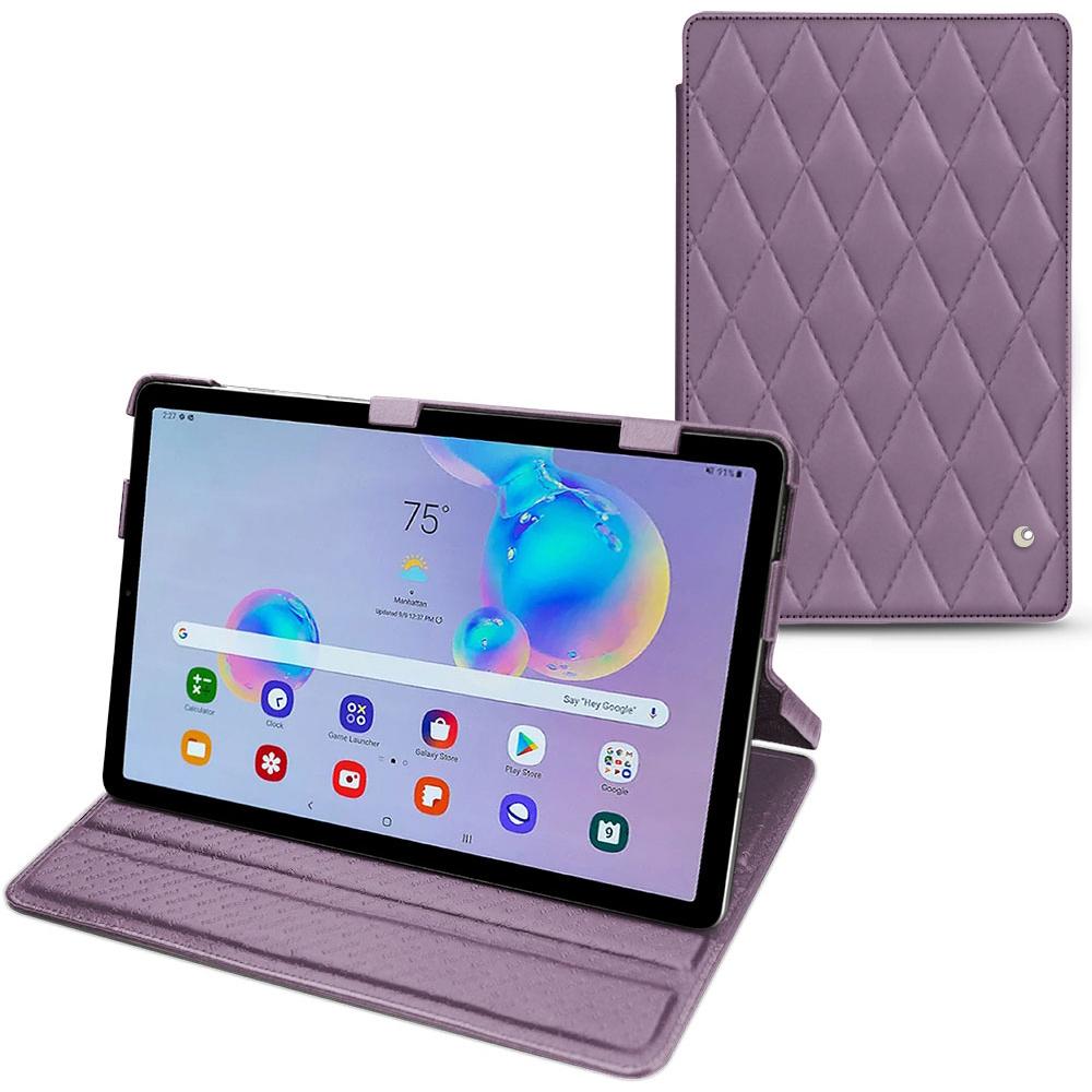 Thumbnail - Noreve Lederschutzhülle horizontal (Galaxy Tab S6 Lite), Tablet Hülle, Violett