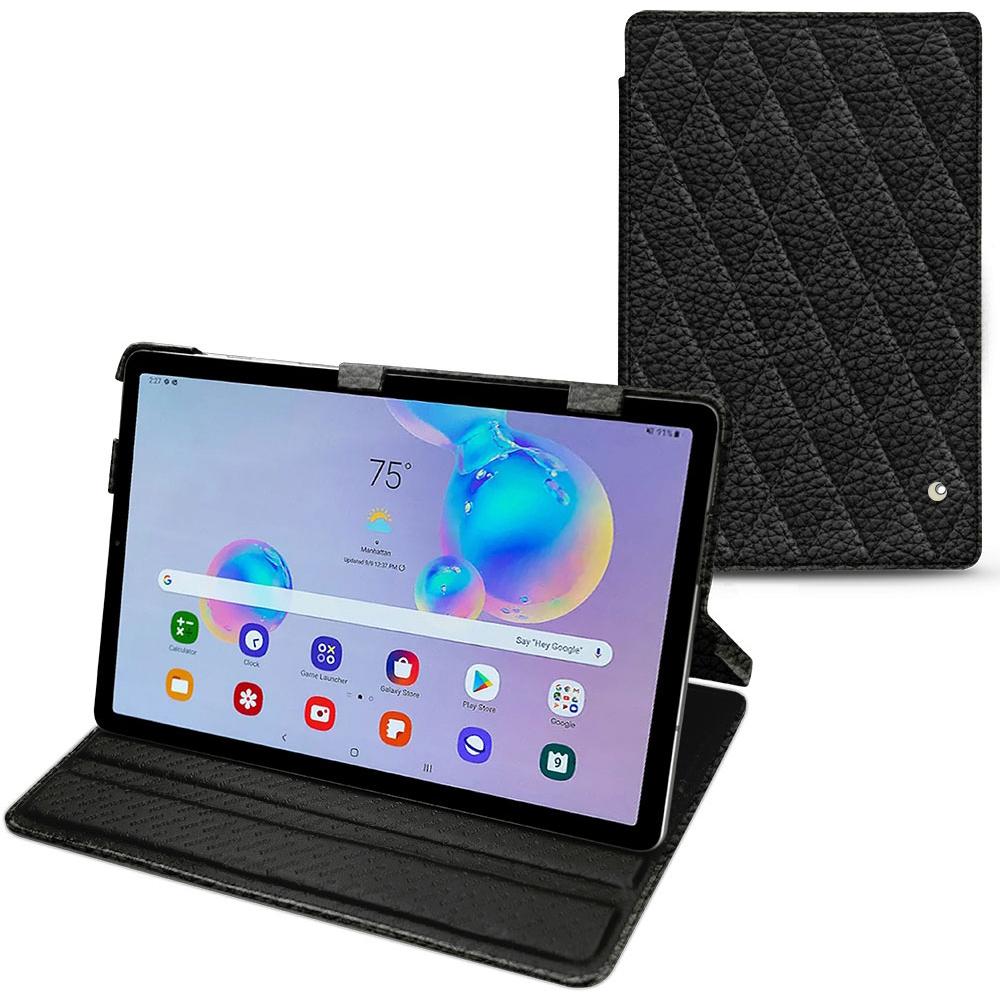 Noreve Lederschutzhülle horizontal (Galaxy Tab S6 Lite), Tablet Hülle, Schwarz