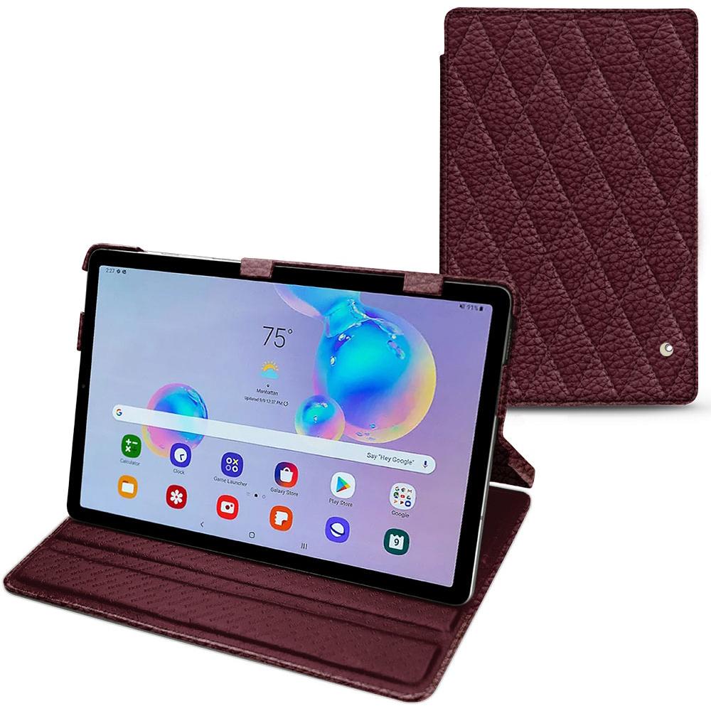 Noreve Lederschutzhülle horizontal (Galaxy Tab S6 Lite), Tablet Hülle, Violett