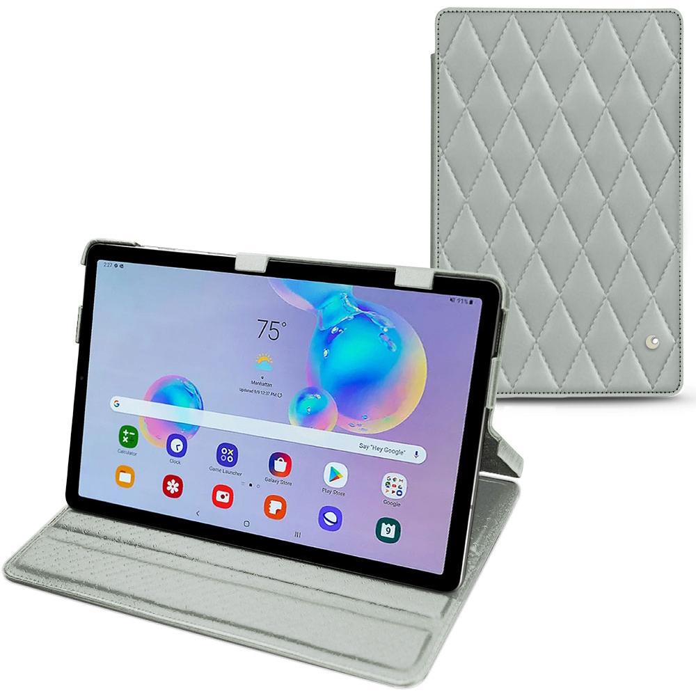 Noreve Lederschutzhülle horizontal (Galaxy Tab S6 Lite), Tablet Hülle, Grau