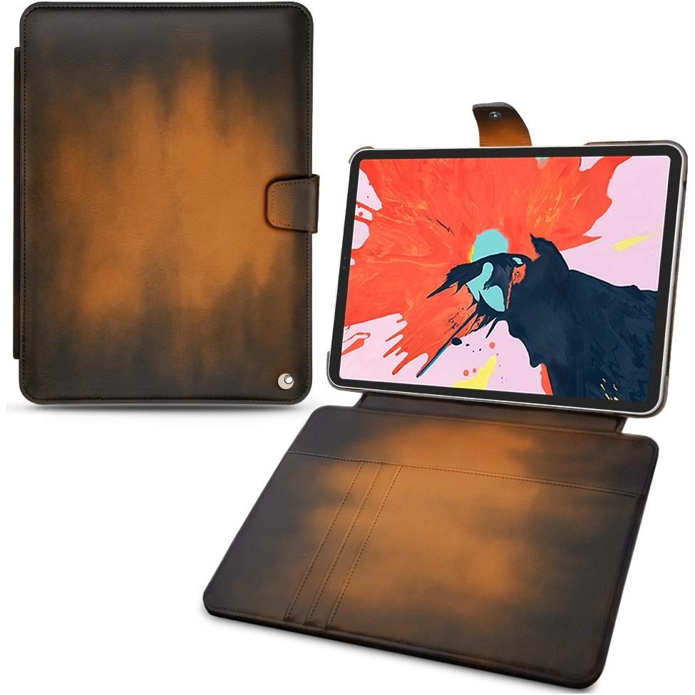 Noreve Lederschutzhülle Wallet (iPad Pro 11 2018 (1. Gen)), Tablet Hülle, Braun