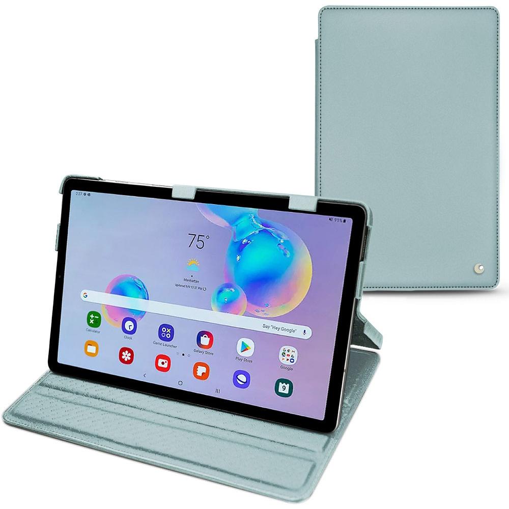 Noreve Lederschutzhülle horizontal (Galaxy Tab S6 Lite), Tablet Hülle, Blau
