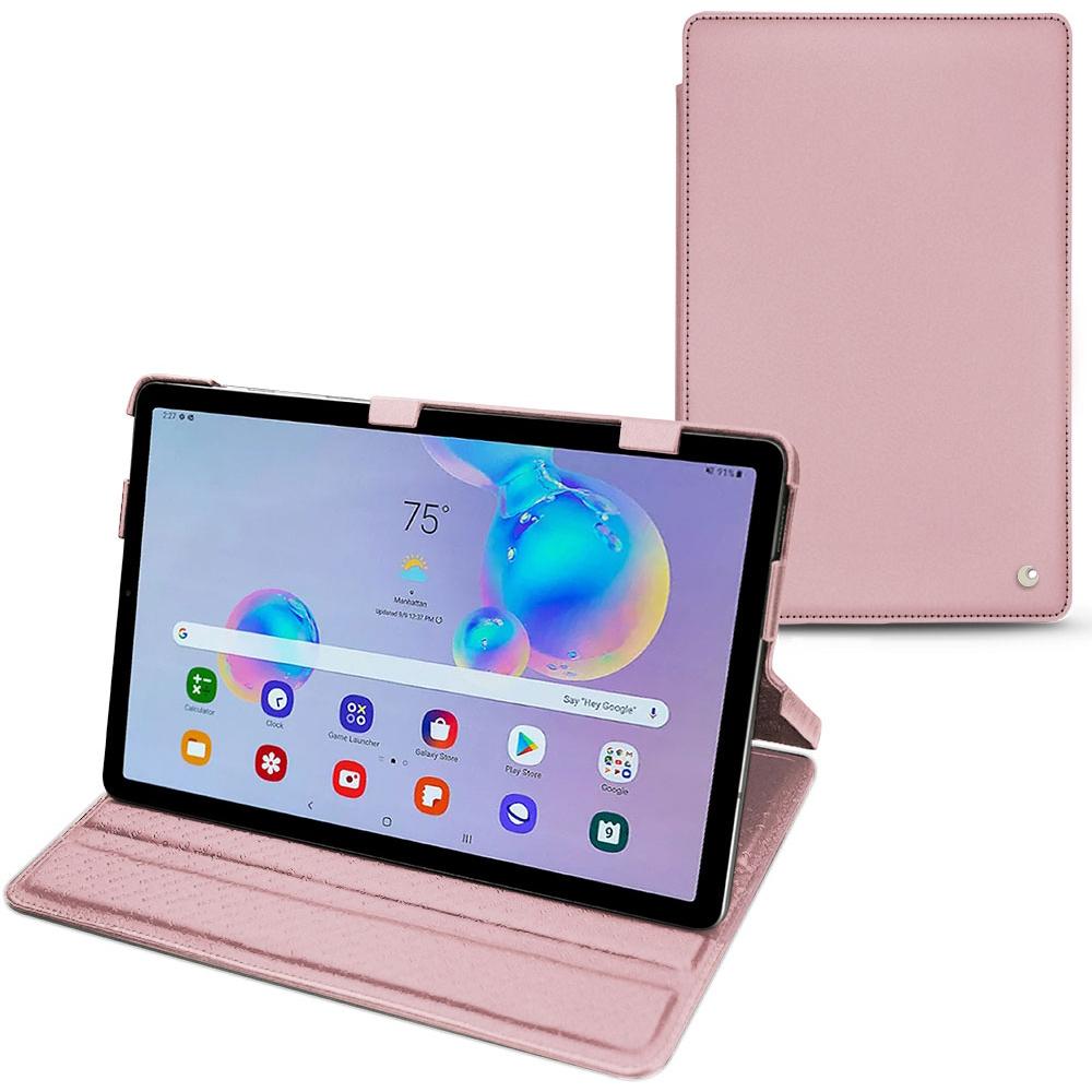 Noreve Lederschutzhülle horizontal (Galaxy Tab S6 Lite), Tablet Hülle, Rosa