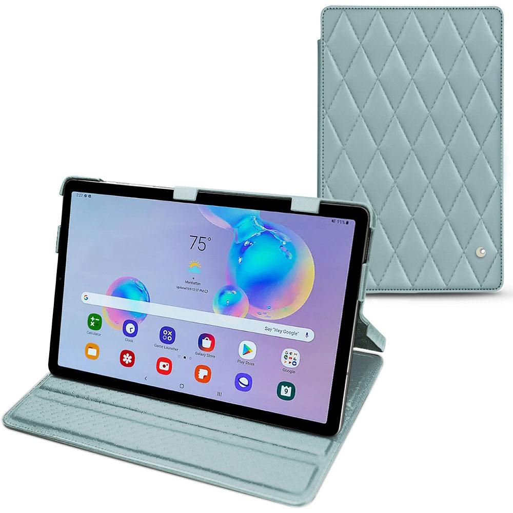 Noreve Lederschutzhülle horizontal (Galaxy Tab S6 Lite), Tablet Hülle, Blau