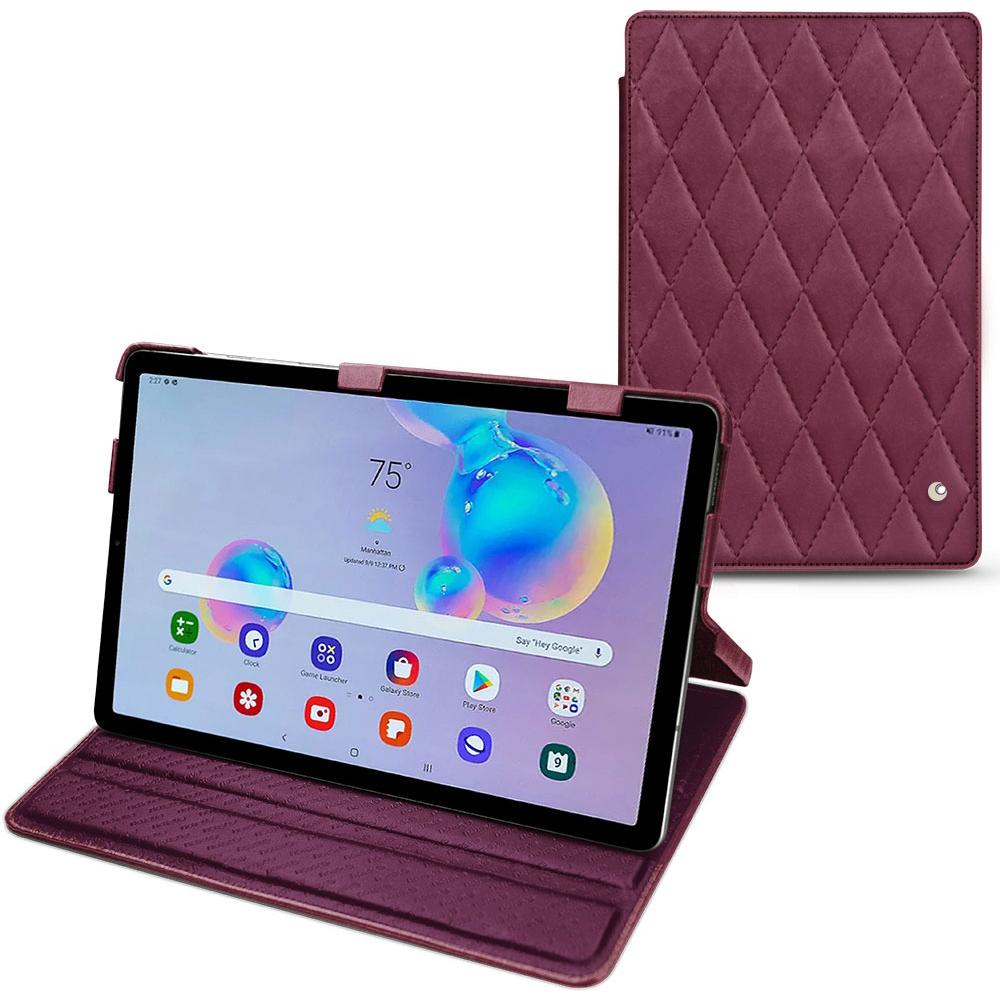 Noreve Lederschutzhülle horizontal (Galaxy Tab S6 Lite), Tablet Hülle, Violett