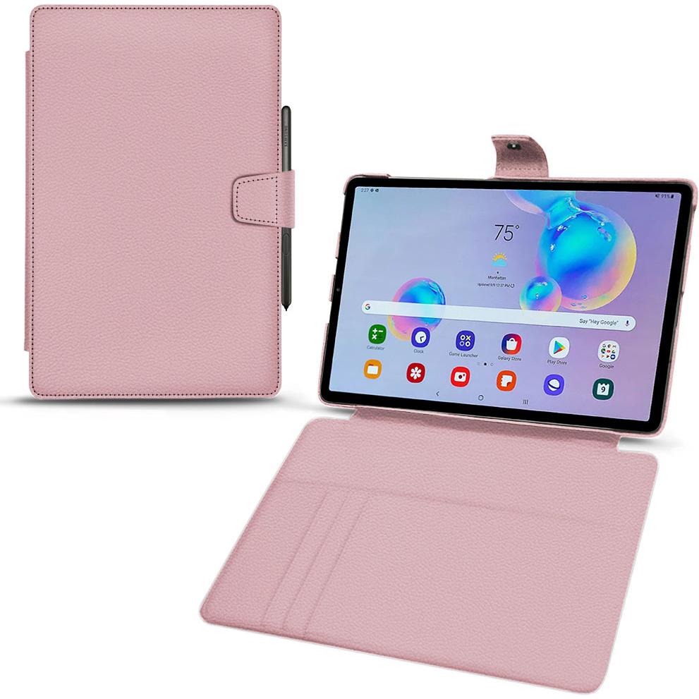 Noreve Lederschutzhülle Wallet (Galaxy Tab S6 Lite), Tablet Hülle, Rosa