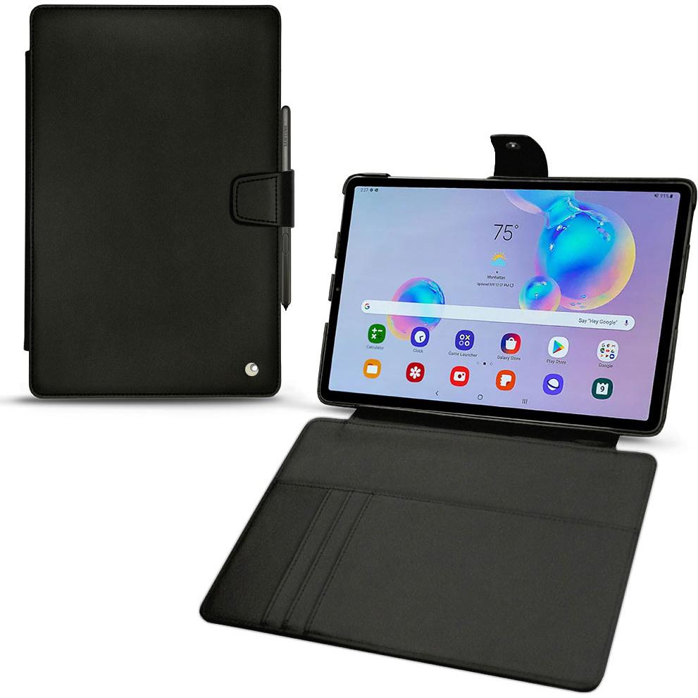 Noreve Lederschutzhülle Wallet (Galaxy Tab S6 Lite), Tablet Hülle, Schwarz
