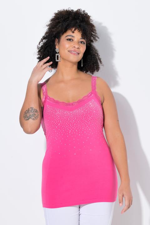 Produktbild Miamoda Top, ärmelloser Slim Fit, Glitzersteinchen, Spitze (48)