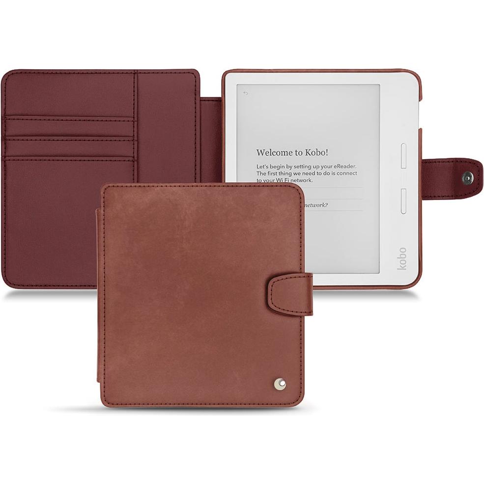 Noreve Lederschutzhülle Wallet (Libra H2O), eReader Zubehör, Rot