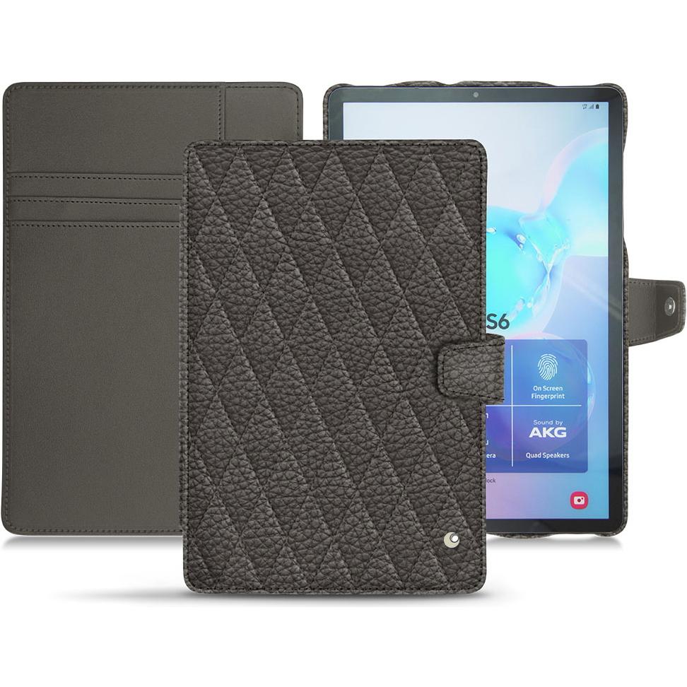 Thumbnail - Noreve Lederschutzhülle Wallet (Galaxy Tab S6), Tablet Hülle, Grau