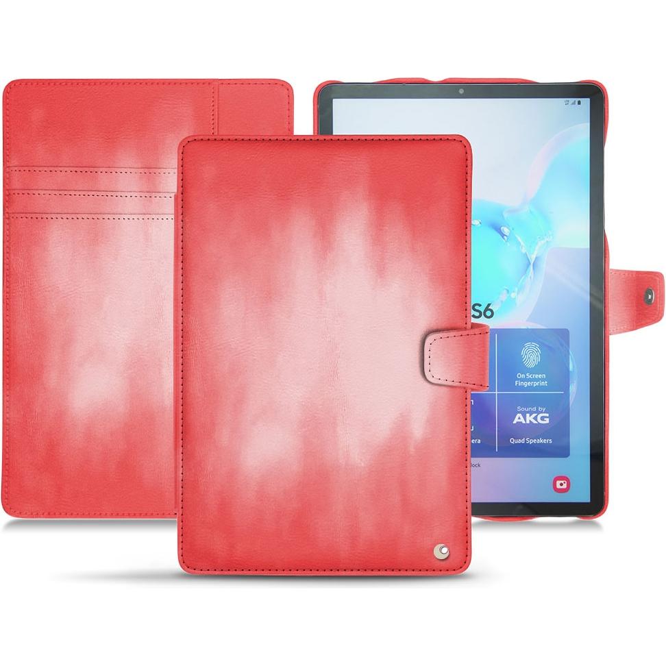 Thumbnail - Noreve Lederschutzhülle Wallet (Galaxy Tab S6), Tablet Hülle, Rosa