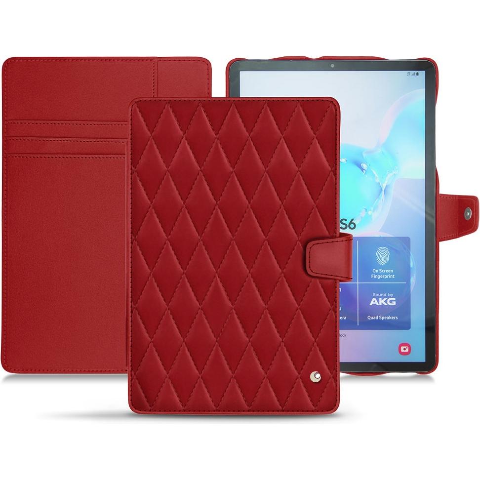 Noreve Lederschutzhülle Wallet (Galaxy Tab S6), Tablet Hülle, Rot