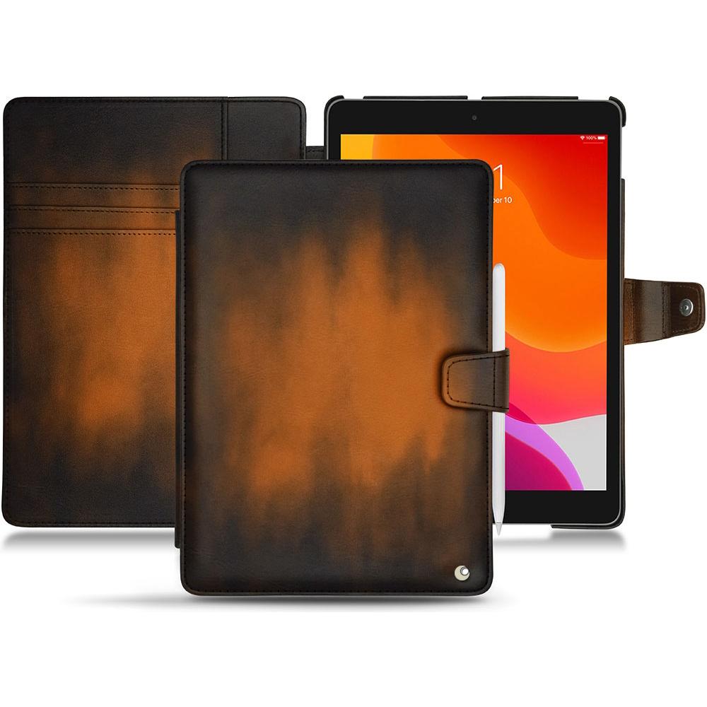 Noreve Lederschutzhülle Wallet (iPad 10.2 2019), Tablet Hülle, Braun