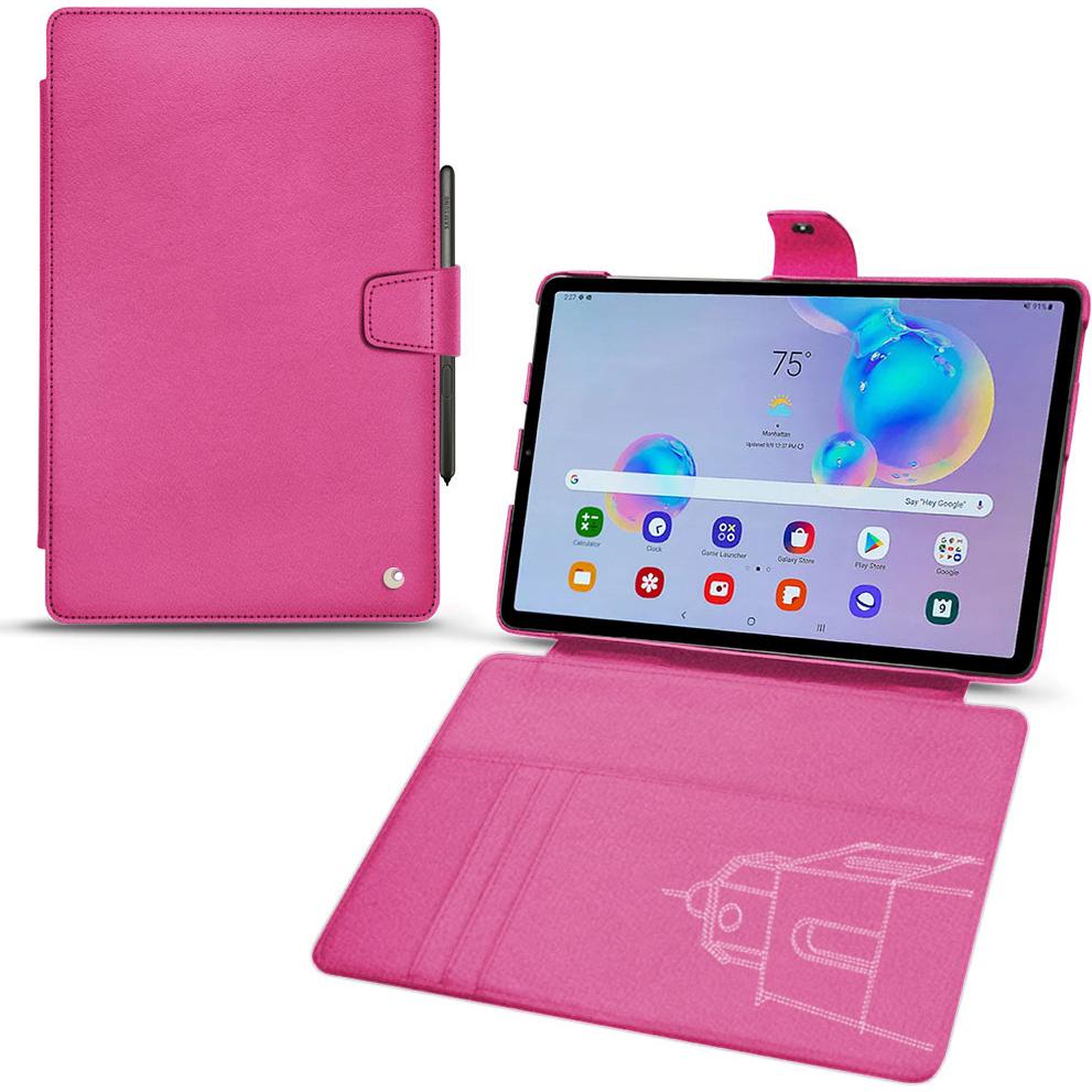 Noreve Lederschutzhülle Wallet (Galaxy Tab S6 Lite), Tablet Hülle, Rosa