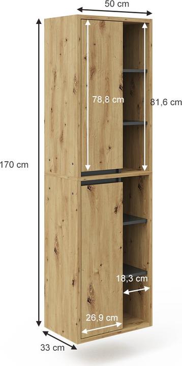Actual product image Vicco Viola (50 x 33 x 170 cm)