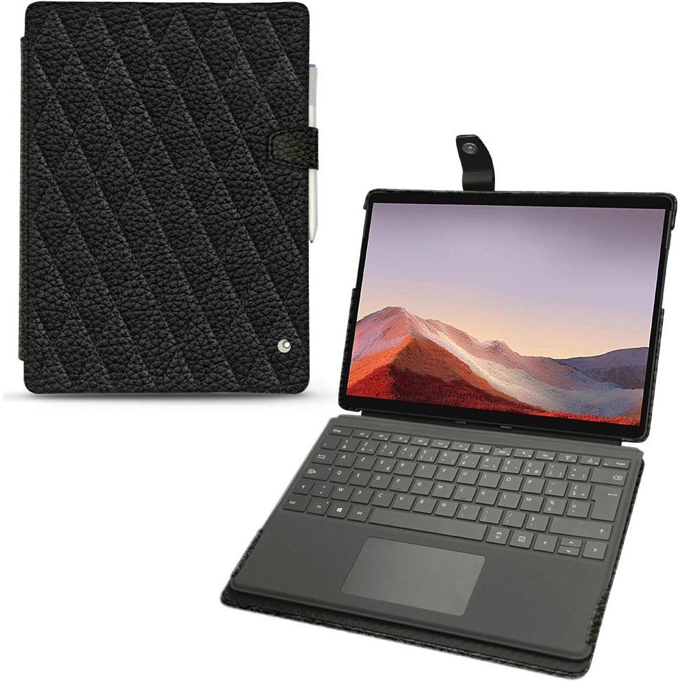 Thumbnail - Noreve Lederschutzhülle (Microsoft Surface Pro X), Tablet Hülle, Schwarz