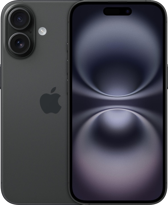 Productafbeelding Apple iPhone 16 (128 GB, Black, 6.10", SIM + eSIM, 48 Mpx, 5G)