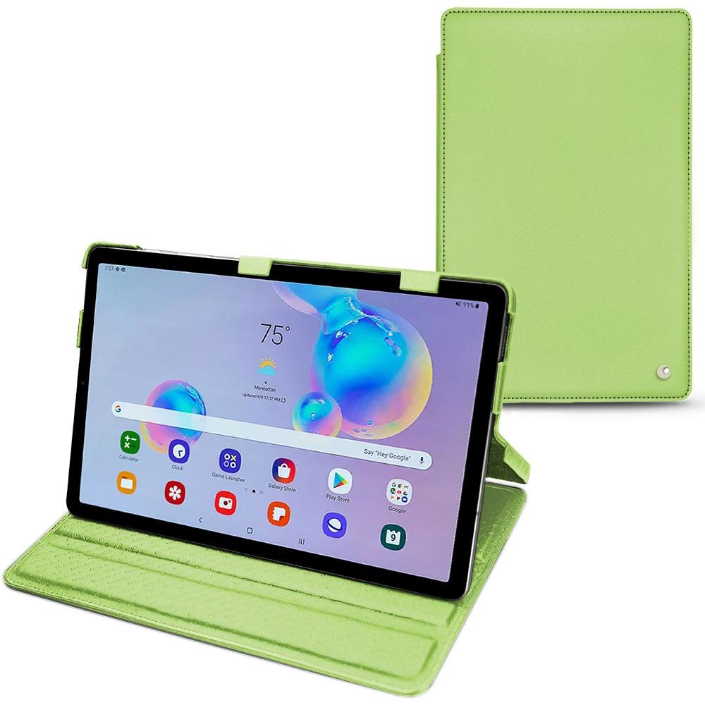 Noreve Lederschutzhülle horizontal (Galaxy Tab S6 Lite), Tablet Hülle, Grün